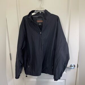 Izod XFG Men's Black Golf Pullover Jacket Quarter Zip XL Windbreaker